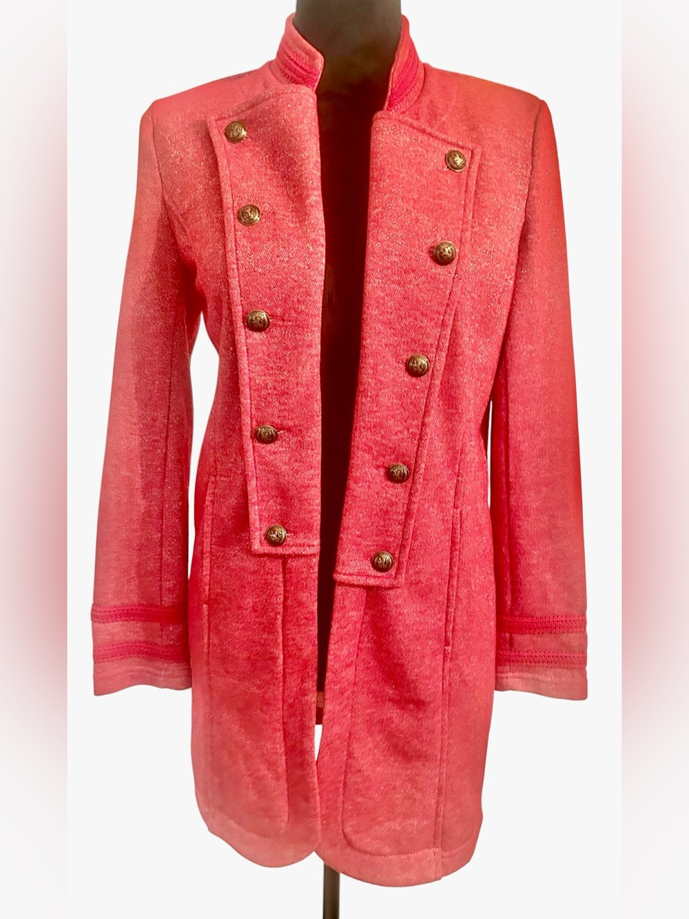 Tommy Hilfiger Berry Metallic sparkle Duster open jacket XS-S